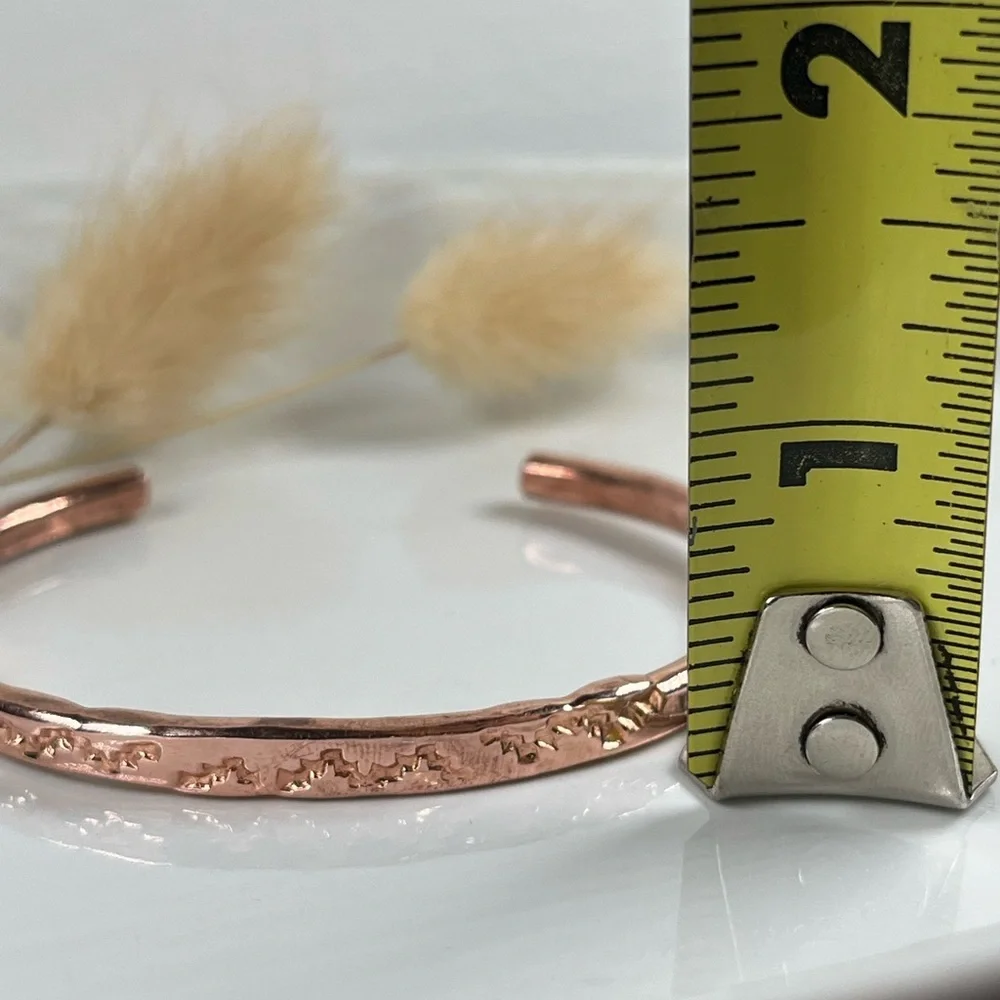 Solid Copper Native Made By Shirley Plummer Bracelet Cuff